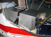 Temporary auxiliary fuel tank for ferrying the STOL CH 701.