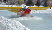 Water landing with skis