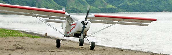 STOL CH 701 on the beaches of Lake Malawi, Africa.