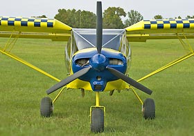 STOL CH 750 Front View: Continental 0-200 cowl